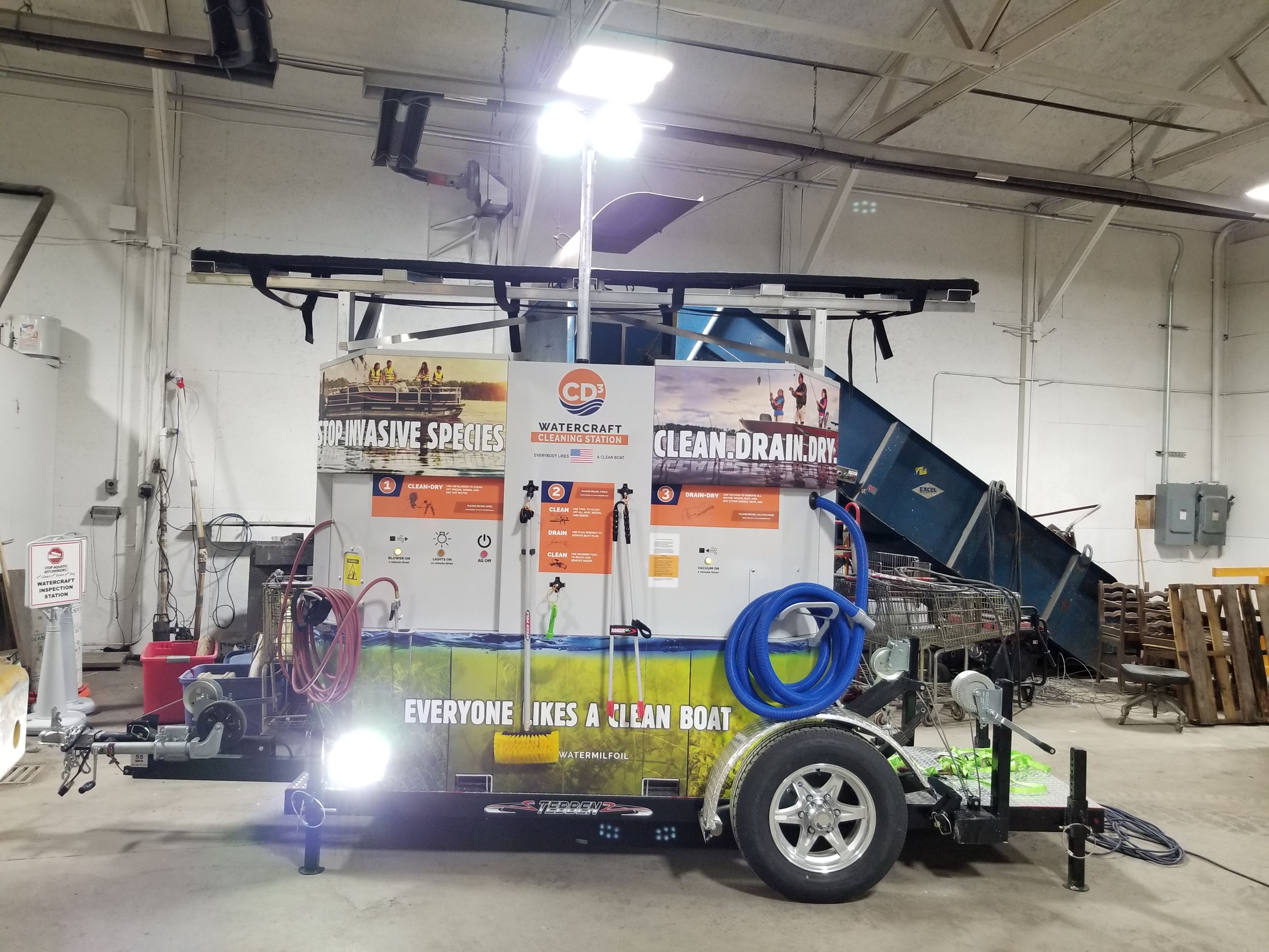 boat cleaning station made by CD3 for AIS prevention
