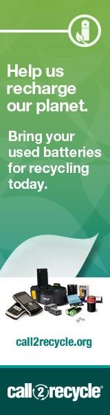 Help us recharge our planet. Bring your used batteries for recycling today.