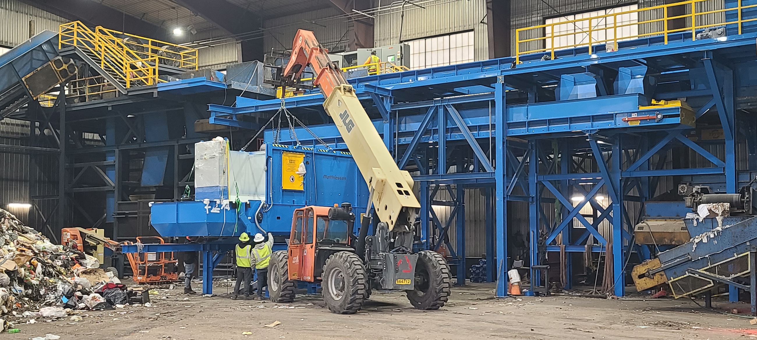 Bag opener being below future robotic sorting station