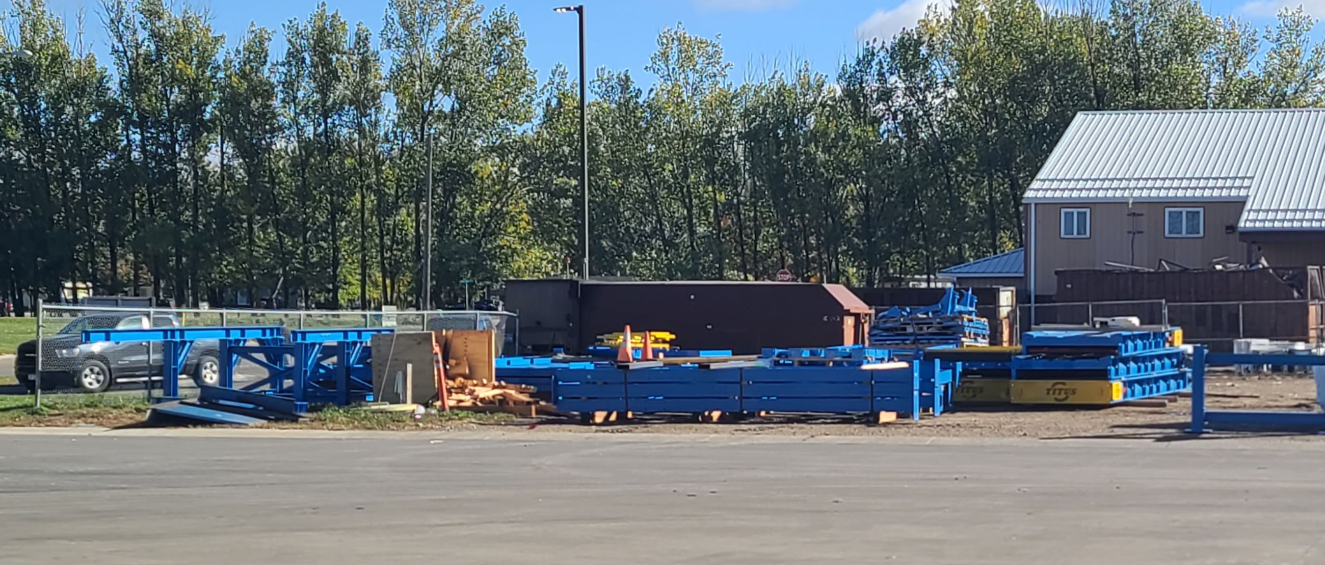 Titus MRF Services equipment staging area